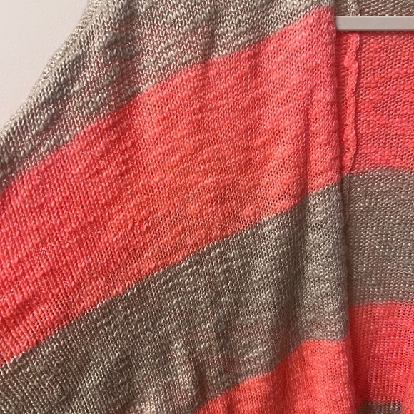 Pink Rose Cozy Cardigan in Pink and Tan bright colors 310 - Picture 4 of 7